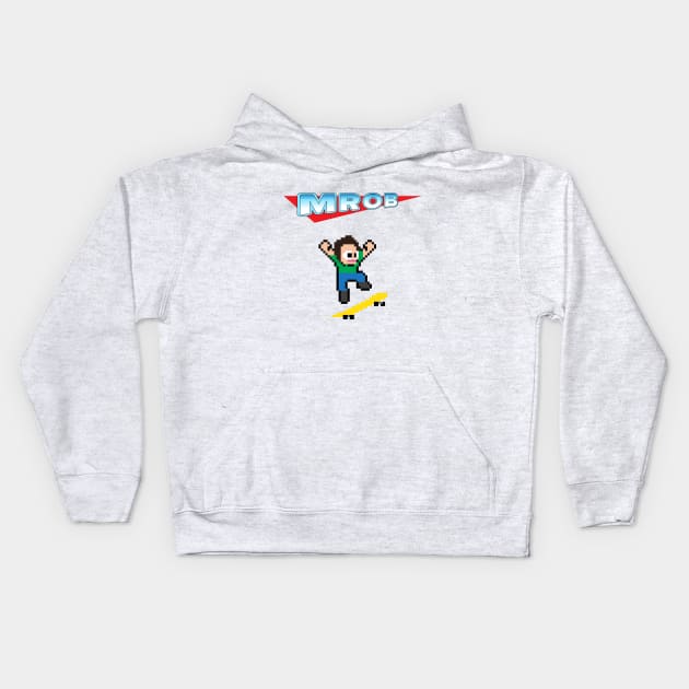 MRob - 8-Bit Mega MRob Kids Hoodie by TheClementW